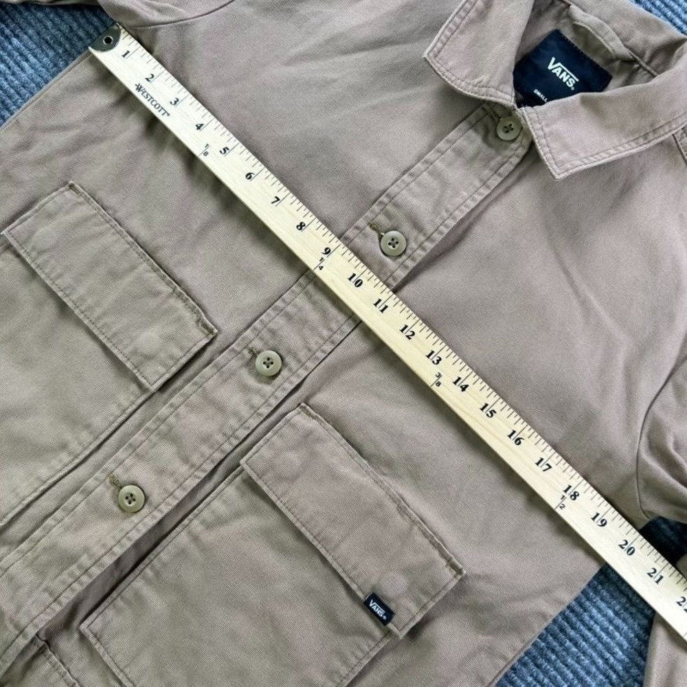 Vans Lizzie‎ Armanto Dirt Canvas Utility Jacket Tan Women Small Floral Inside - Picture 12 of 15